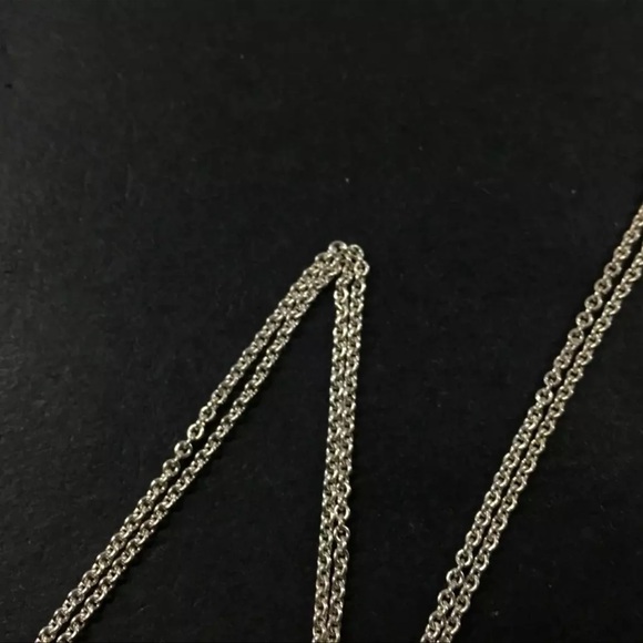 AUTH TIFFANY&CO. Silver 925 Elsa Peretti Open Heart Pendant Necklace - Picture 3 of 6